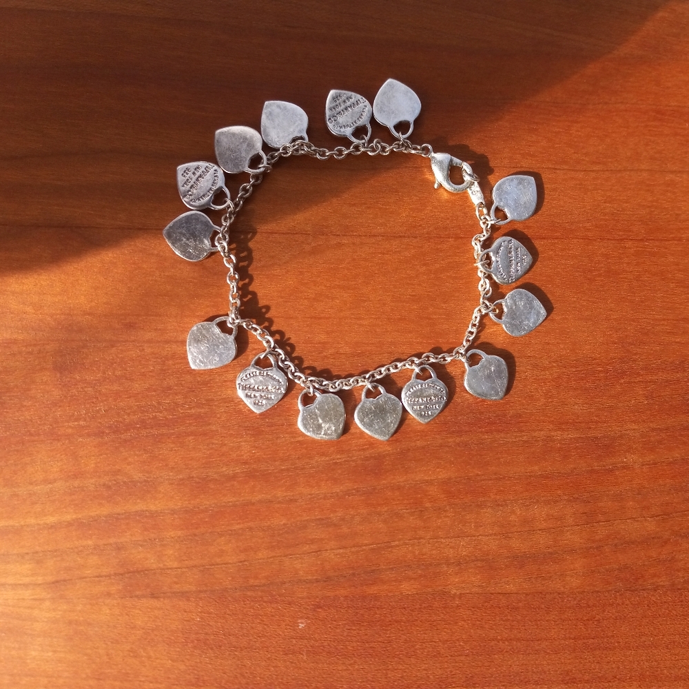 Return To Tiffany Multi- Heart Tag Bracelet In Silver